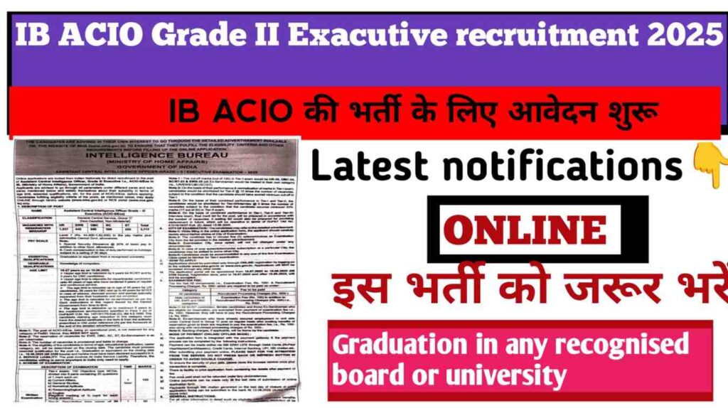 IB ACIO Grade-II / Executive Recruitment 2025