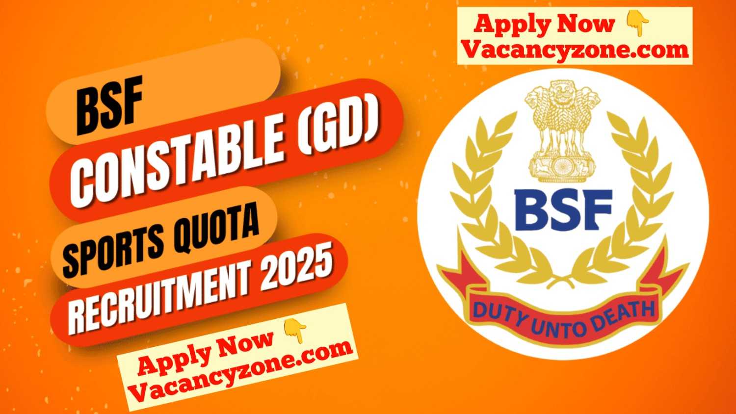 BSF Constable GD Sports Recruitment 2025 