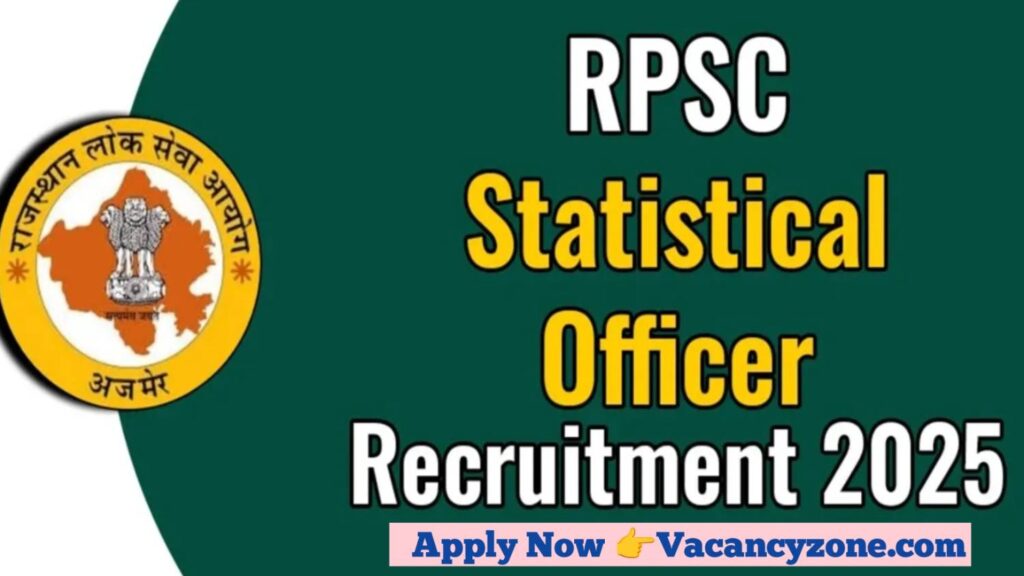 RPSC Statistical Officer Recruitment 2025