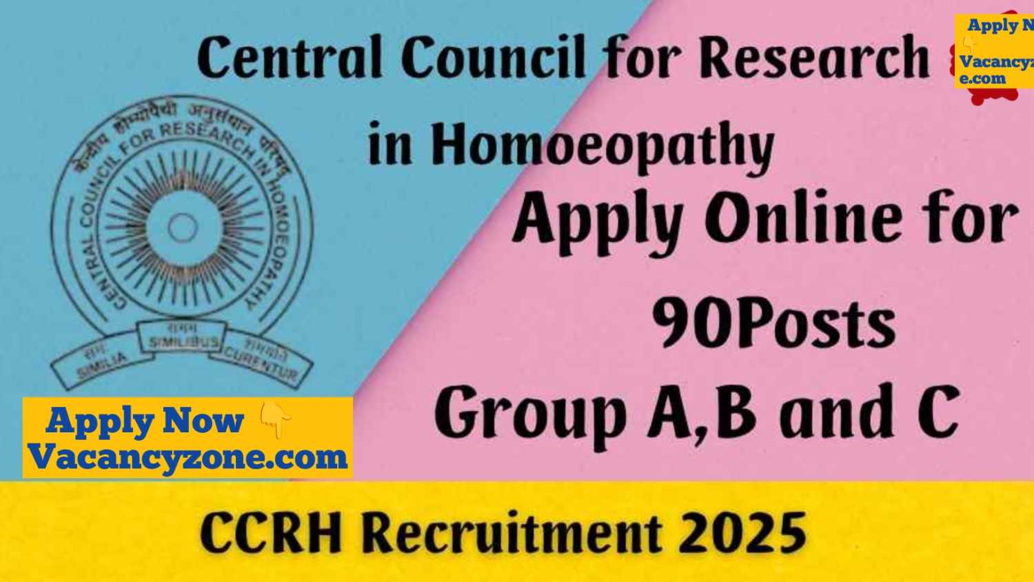 CCRH Group A, B, C Recruitment 2025