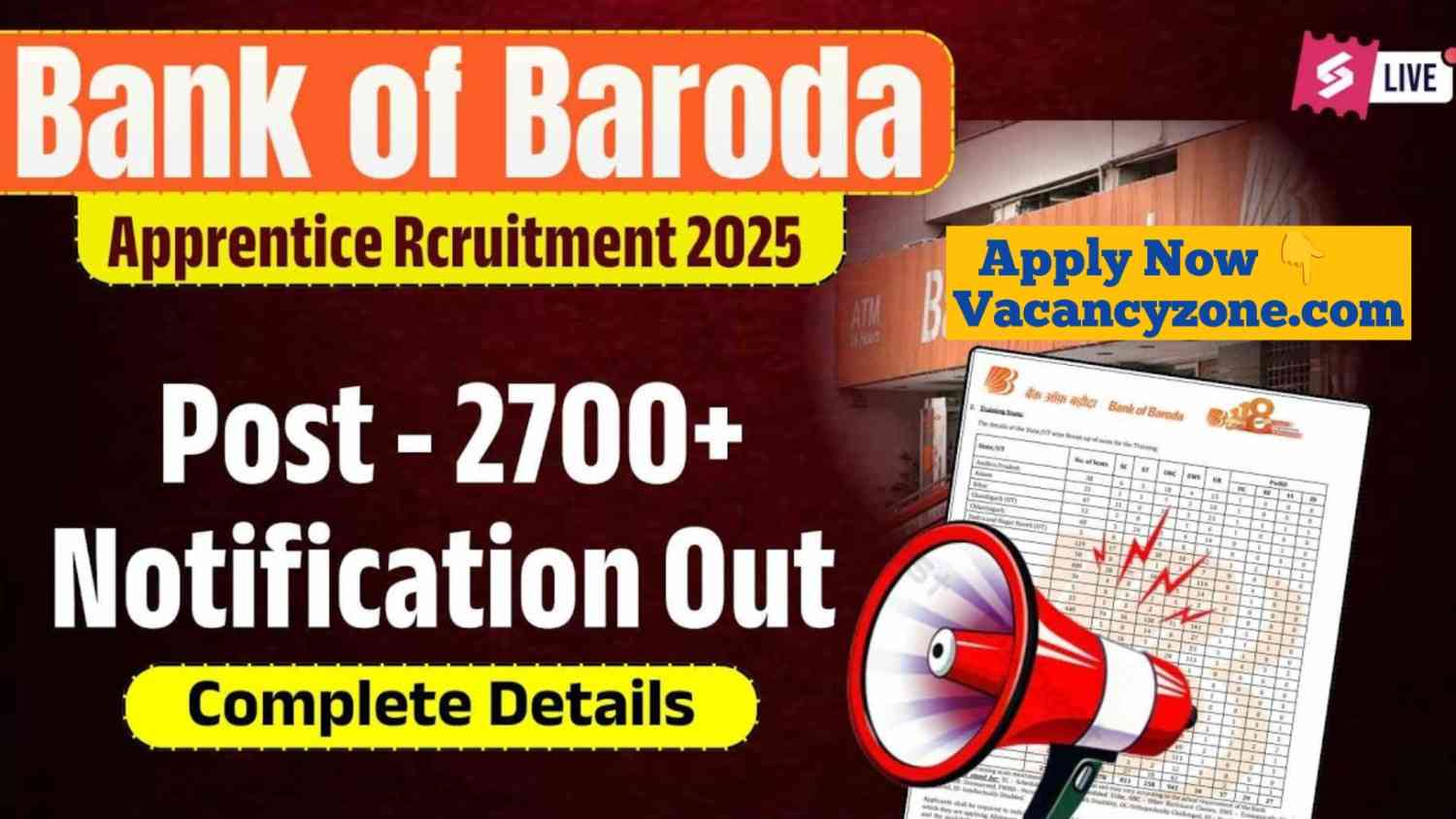 Bank of Baroda Apprentice Recruitment 2025