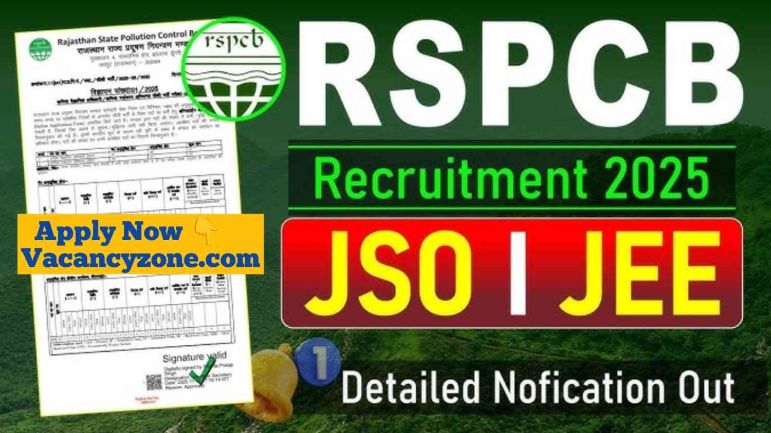 RSPCB JSO / JEE Recruitment 2025